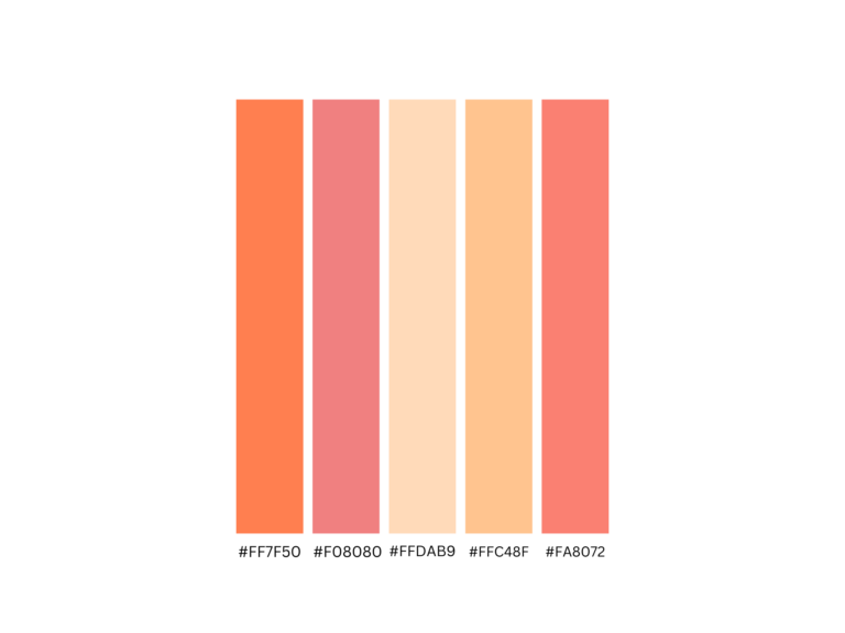 Coral color range