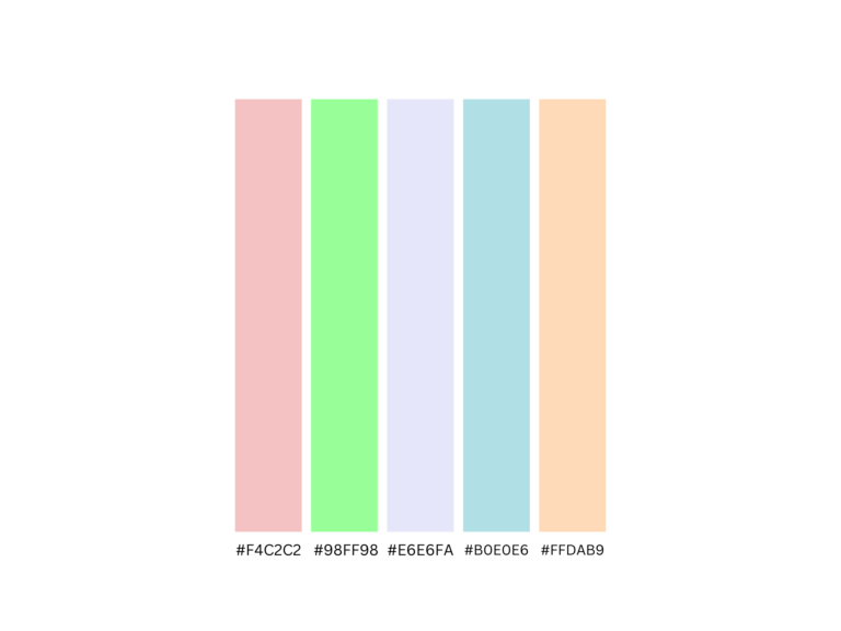 Pastel color range