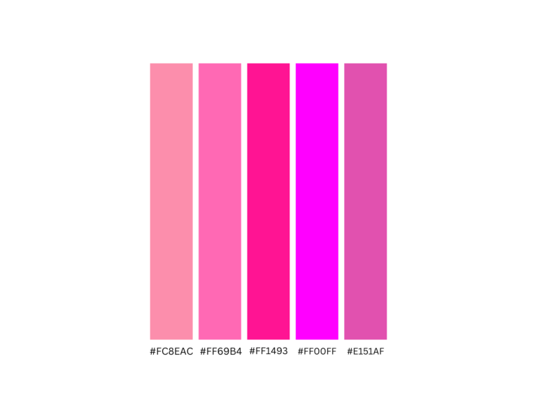 Pink color range